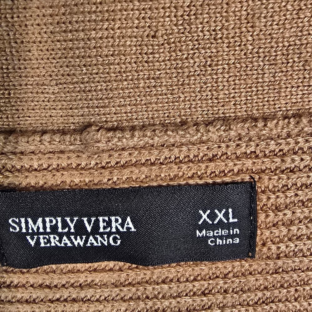 Simply Vera Vera Wang Tan Button-Accent Sweater Size Xxl - Picture 6 of 10